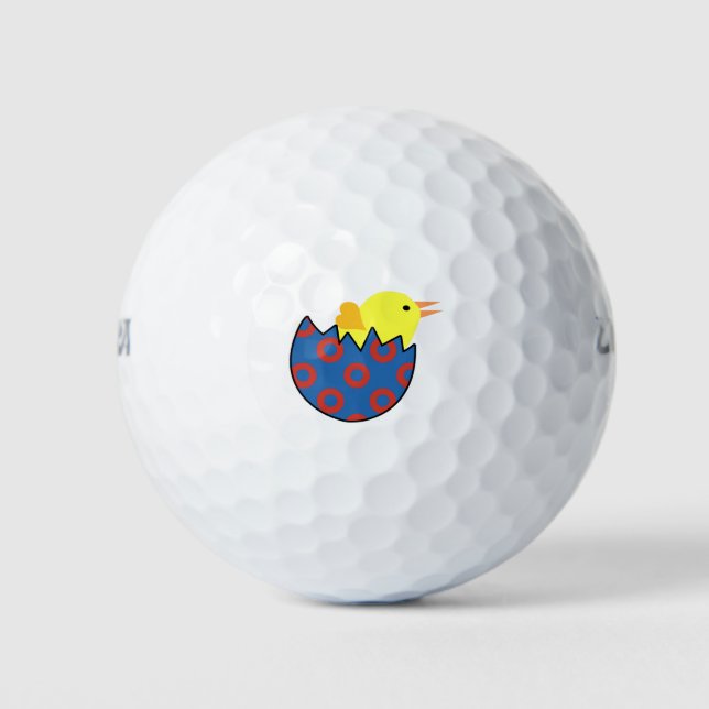Phish Chick Fishman Doughnut Design Golf Balls (Front)