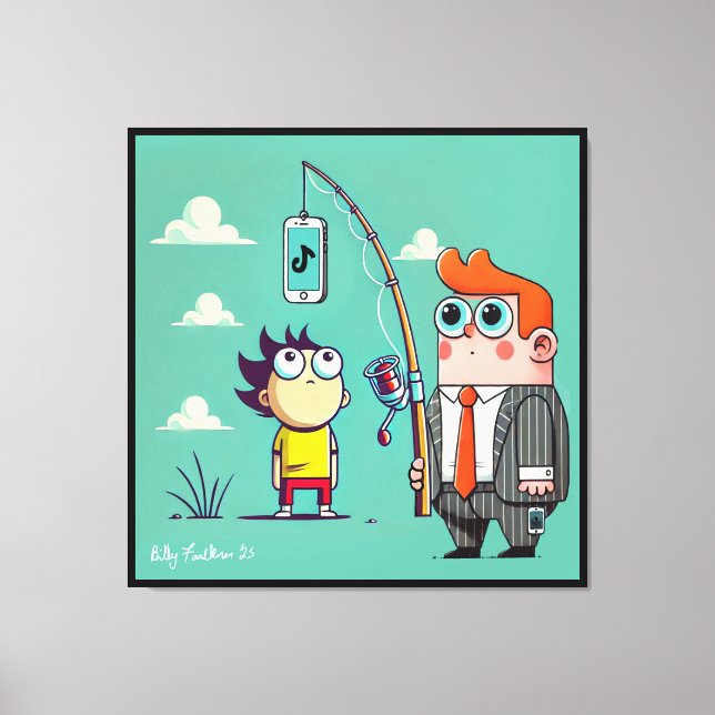 Phishing for Data Canvas Print (Front)
