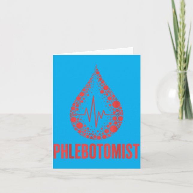 Phlebotomist Blood Lab Worker Draw Tech Card (Front)