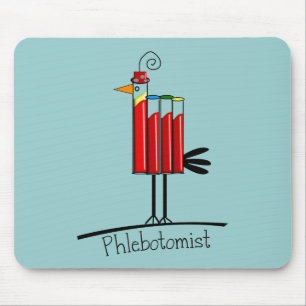 Phlebotomist "Blood Tube Bird" Gifts Mouse Pad