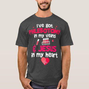 Phlebotomist Christian Jesus Phlebotomy Blood T-Shirt