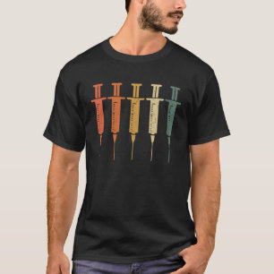 Phlebotomist Colourful Needle Vein RN Nurse Phlebo T-Shirt