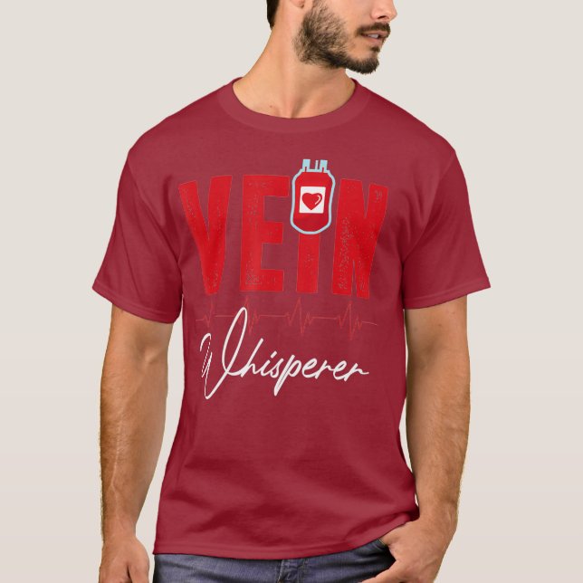 Phlebotomist  Funny Vein Whisperer Phlebotomy T-Shirt (Front)