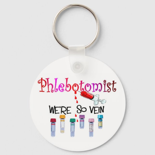 Phlebotomist gifts key ring (Front)
