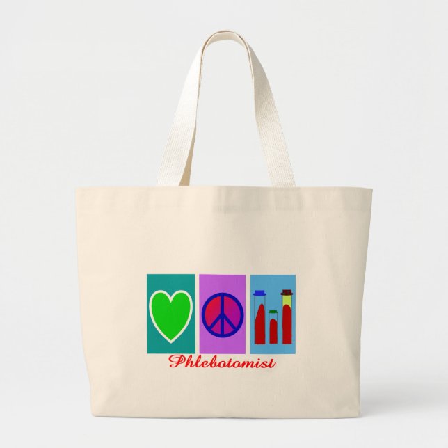 Phlebotomist Gifts Large Tote Bag (Front)