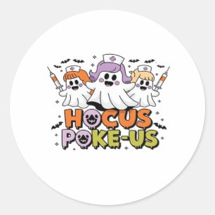 Phlebotomist Halloween Medical Lab Tech Spooky ER  Classic Round Sticker