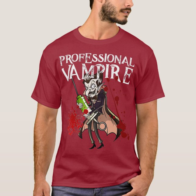 Phlebotomist Joke Meme Vampire Vlad Dracula Gift T-Shirt (Front)