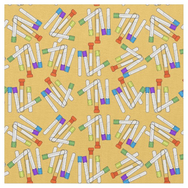 Phlebotomist Lab Tech Fabric Yellow (Close Up)