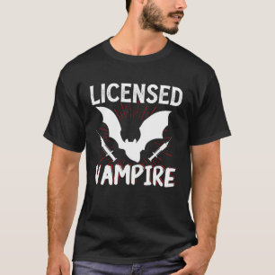 Phlebotomist Licensed Vampire Phlebotomy Tech Tech T-Shirt