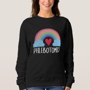 Phlebotomist Rainbow Heart Phlebotomy Gifts Access Sweatshirt