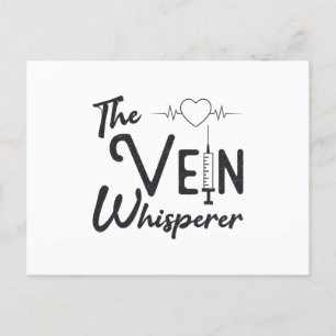 Phlebotomist The Vein Whisperer Nurse Phlebotomy Postcard