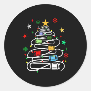 Phlebotomy Blood Tube Christmas Tree Phlebotomist  Classic Round Sticker