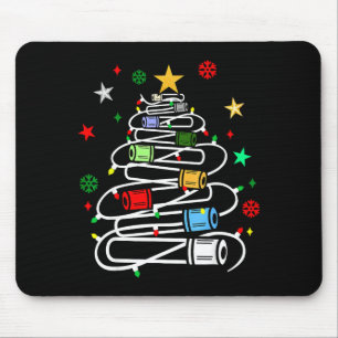 Phlebotomy Blood Tube Christmas Tree Phlebotomist Mouse Pad