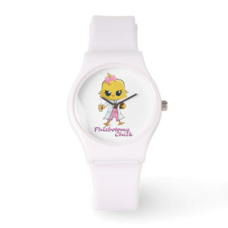 Phlebotomy Chick Watch White