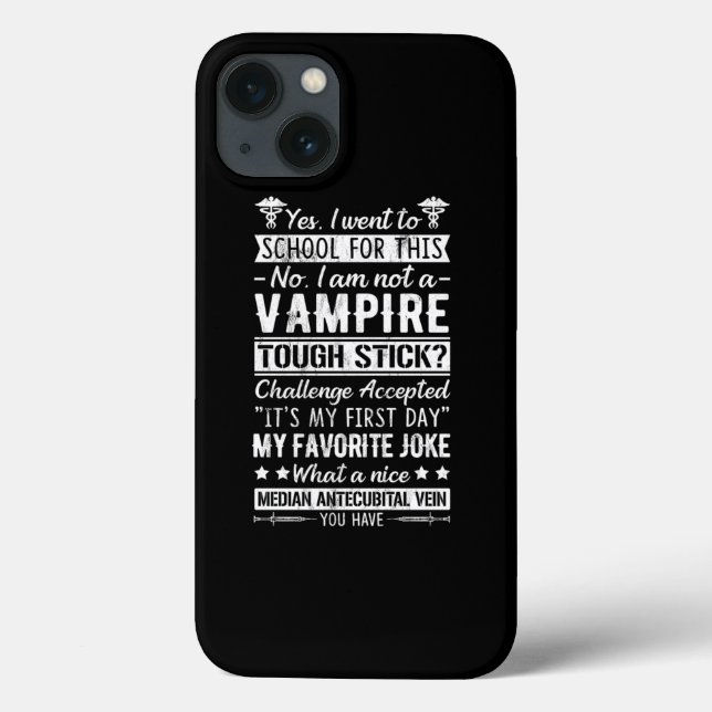 Phlebotomy S Phlebotomist Vampire  Case-Mate iPhone Case (Back)