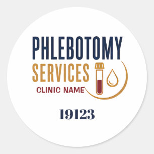 Phlebotomy Services Medical Classic Round Sticker