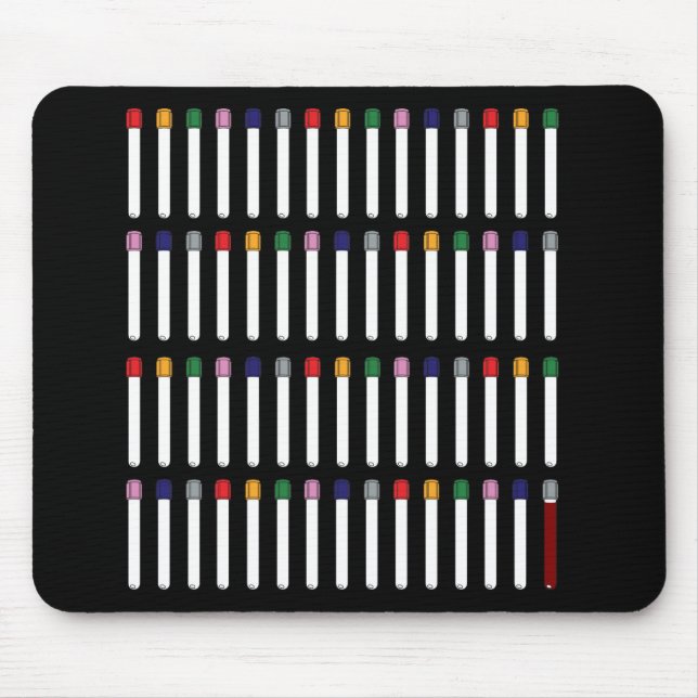 Phlebotomy Tubes Mouse Pad (Front)