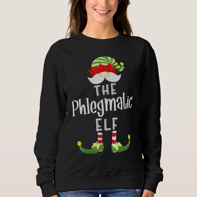 Phlegmatic Elf Group Christmas Pajama Party Sweatshirt (Front)