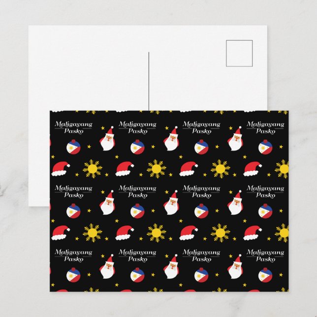 Phlippines Christmas Maligayang Pasko Tagalog Postcard (Front/Back)
