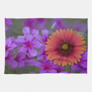 Phlox and Indian Blanket near Devine Texas Tea Towel