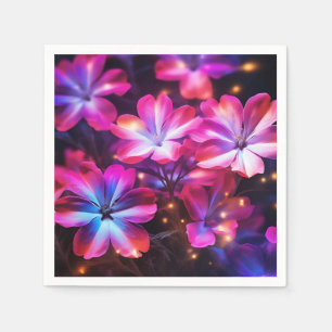 Phlox in Neon Glow Napkin