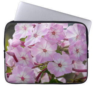 Phlox, Pink Flower Photography Laptop Sleeve