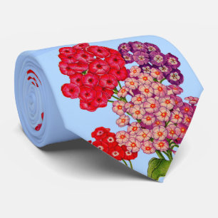 phlox print tie