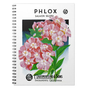 Phlox Seed Packet Label Notebook