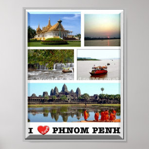 Phnom Penh - Cambodia - I Love - Poster