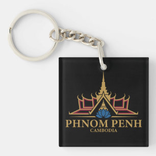 Phnom Penh Cambodia Southeast Asia Key Ring