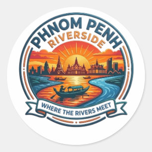 PHNOM PENH CLASSIC ROUND STICKER