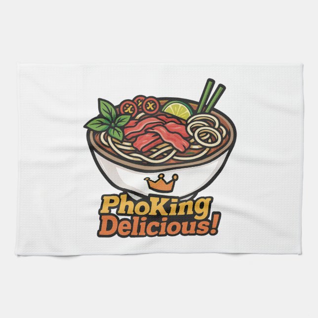 Pho king Delicious! Tea Towel (Horizontal)