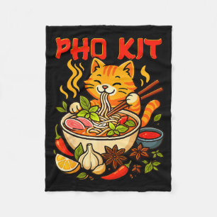 Pho Kit Mariners Cat Funny Meme Fleece Blanket