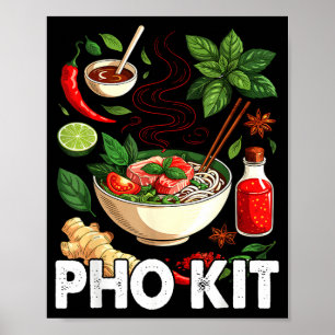 Pho Kit Vietnamese Soup Barbecue Summer Long Poster