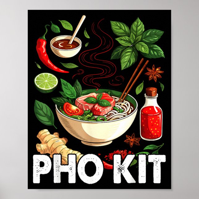 Pho Kit Vietnamese Soup Barbecue Summer Long Poster (Front)