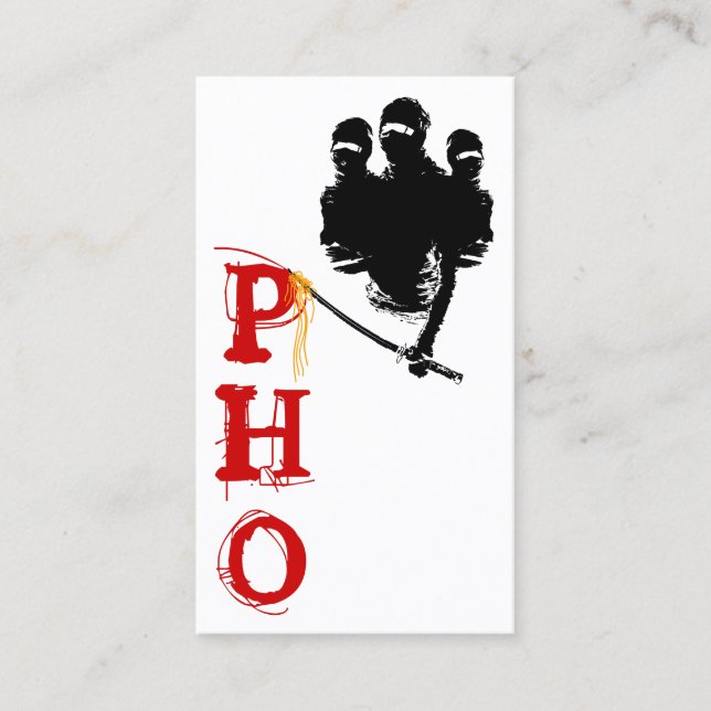PHO : ninja noodles Business Card (Front)