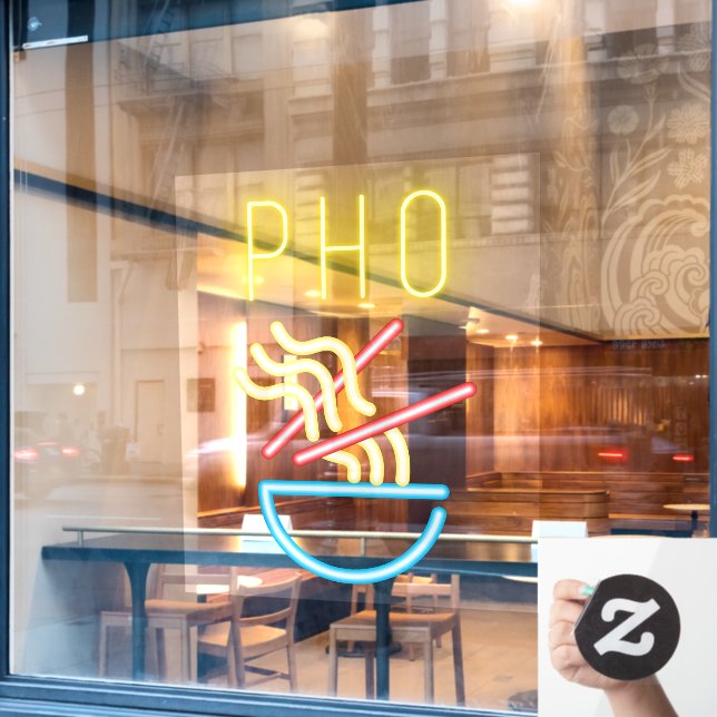 PHO NOODLES Faux Neon Light Vietnamese Restaurant  (Cafe Window)