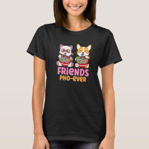 Pho Soup Friends Pho Ever Cats Eating Pho T-Shirt
