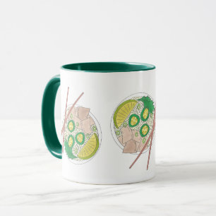 PHO Vietnamese Food Chicken Noodle Soup Chopsticks Mug