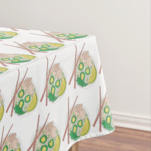 PHO Vietnamese Food Chicken Noodle Soup Chopsticks Tablecloth