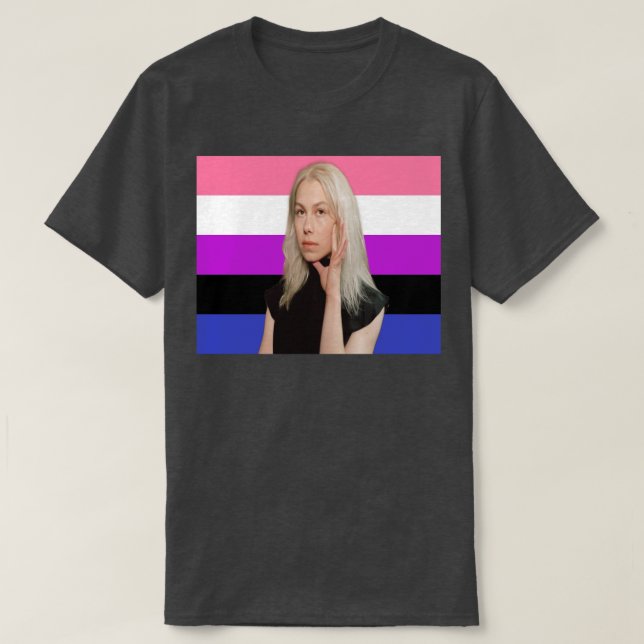 Phoebe Bridgers Genderfluid Pride Flag T-Shirt (Design Front)
