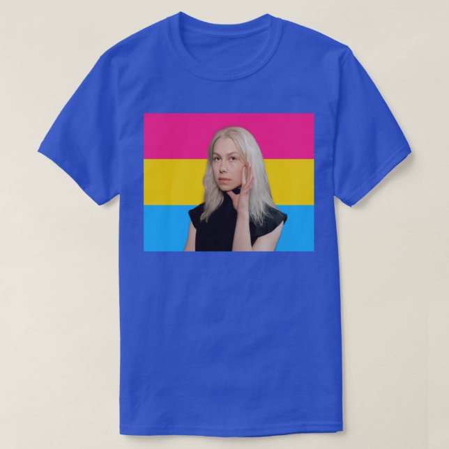 Phoebe Bridgers Pansexual Pride Flag T-Shirt (Design Front)