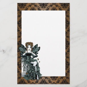 "Phoebe" Gothic Couture Butterfly Fairy Stationery