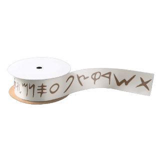 Phoenician Alphabet Satin Ribbon