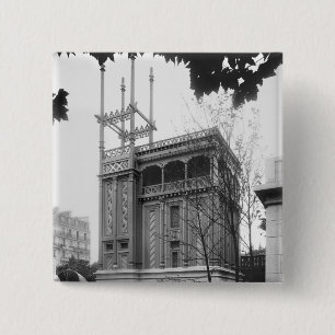 Phoenician House, Universal Exhibition, Paris 15 Cm Square Badge