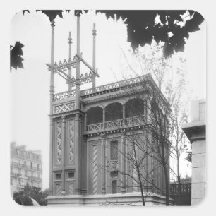 Phoenician House, Universal Exhibition, Paris Square Sticker