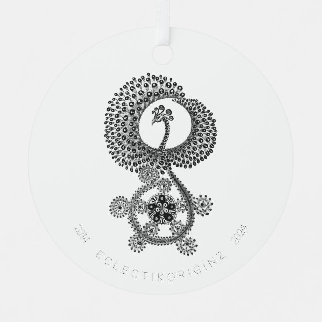 Phoenix 10 Year Metal Tree Decoration (Front)