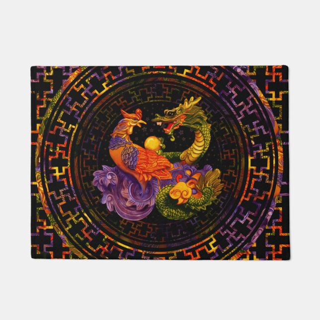 Phoenix and Dragon - in color Doormat (Front)