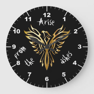 Phoenix arise from the ashes large clock