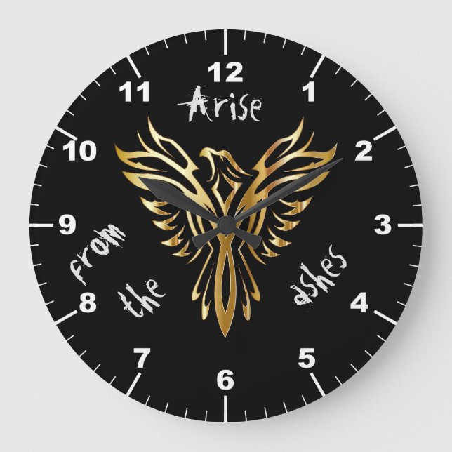 Phoenix arise from the ashes large clock (Front)